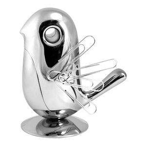 Chip Alessi Magnetic Paper Clip Holder Design Rodrigo Torres Chrome Plated Zamak